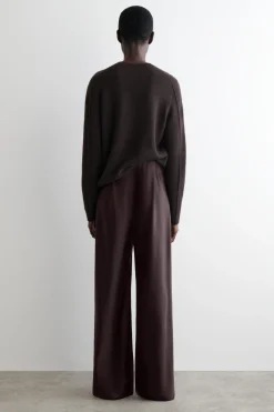 SATIN WIDE-LEG PANTS