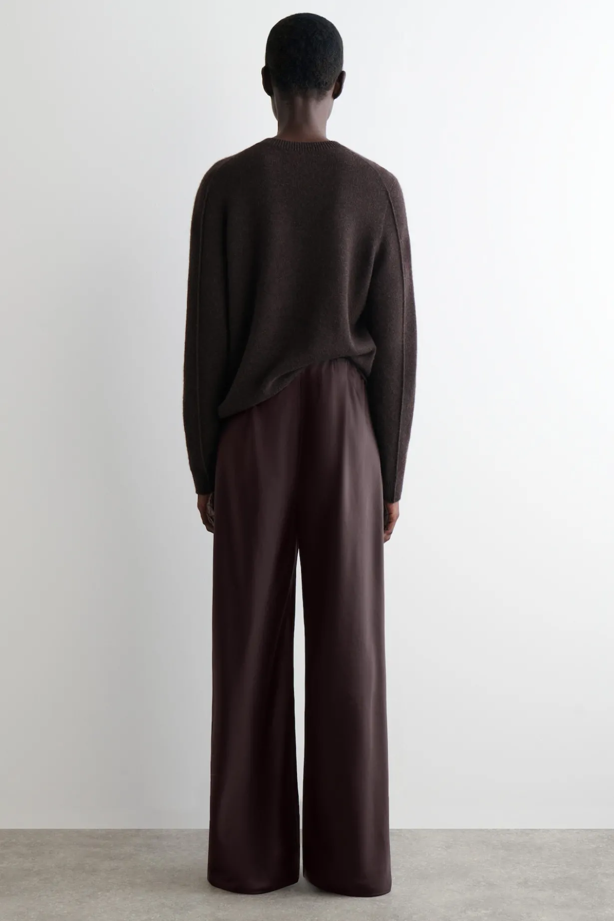 SATIN WIDE-LEG PANTS