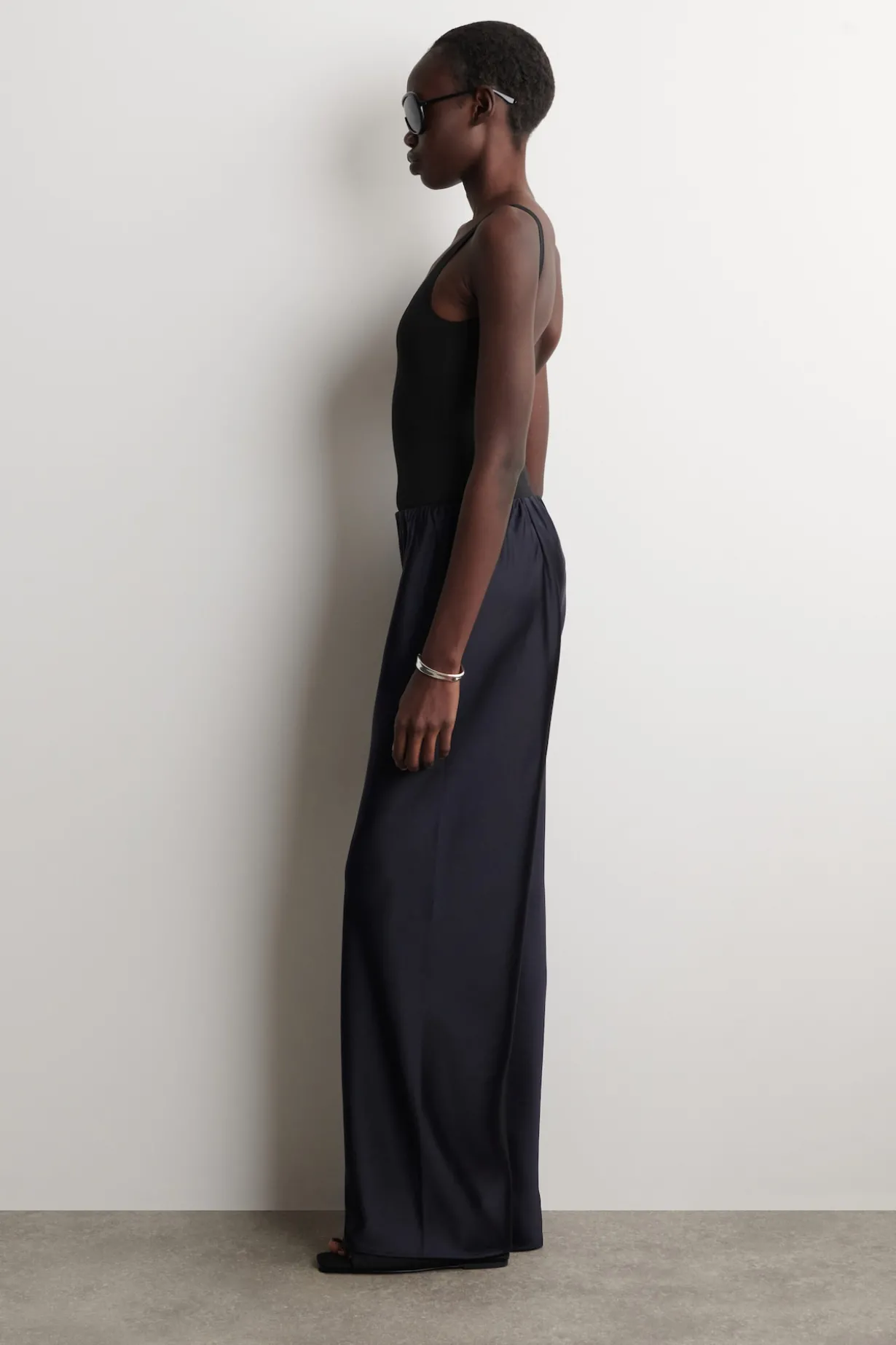 SATIN WIDE-LEG PANTS