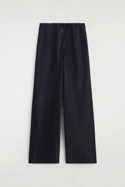 SATIN WIDE-LEG PANTS