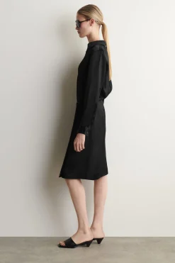 SATIN WRAP SKIRT