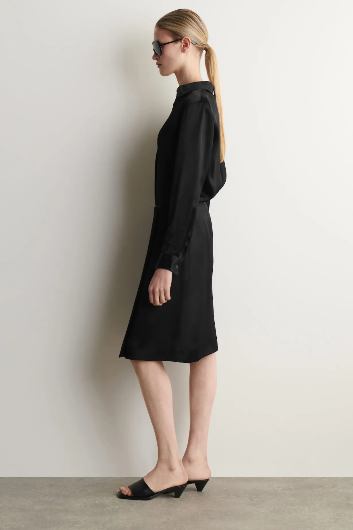 SATIN WRAP SKIRT