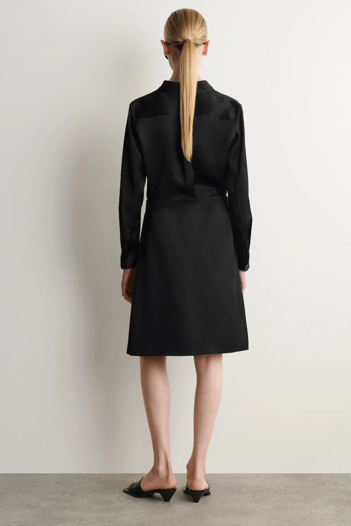 SATIN WRAP SKIRT