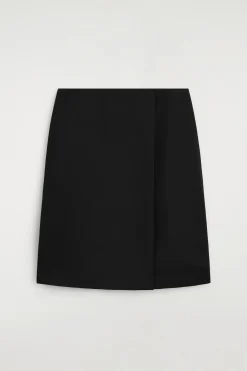 SATIN WRAP SKIRT