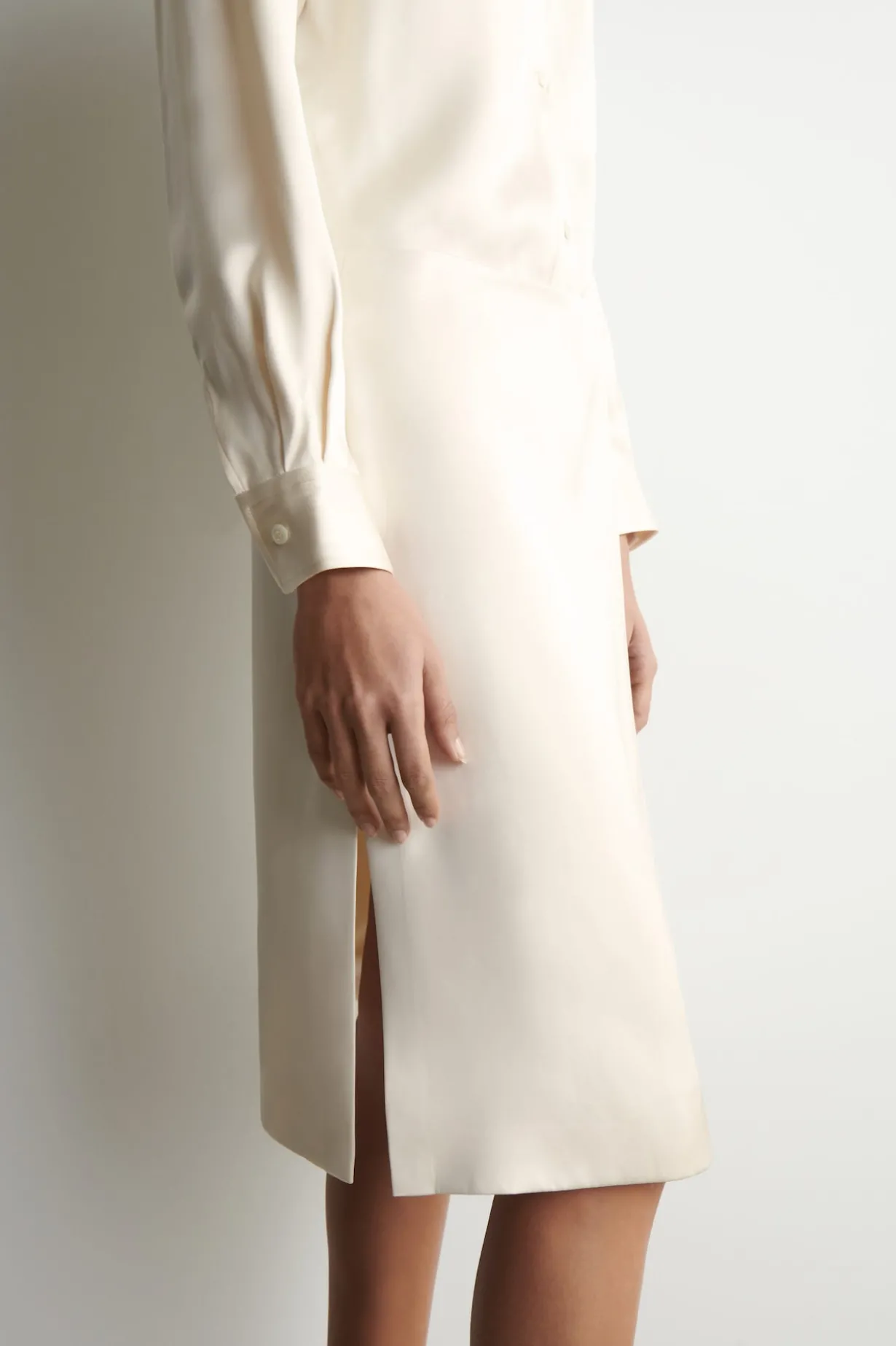 SATIN WRAP SKIRT