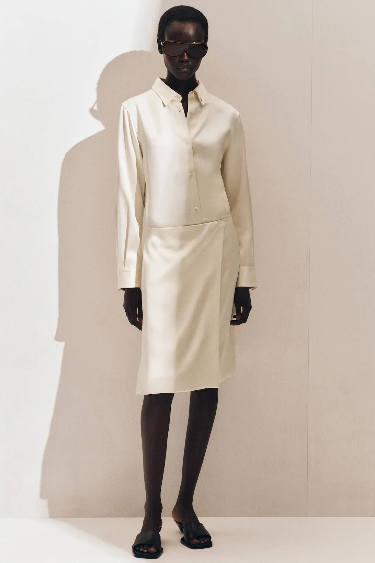 SATIN WRAP SKIRT