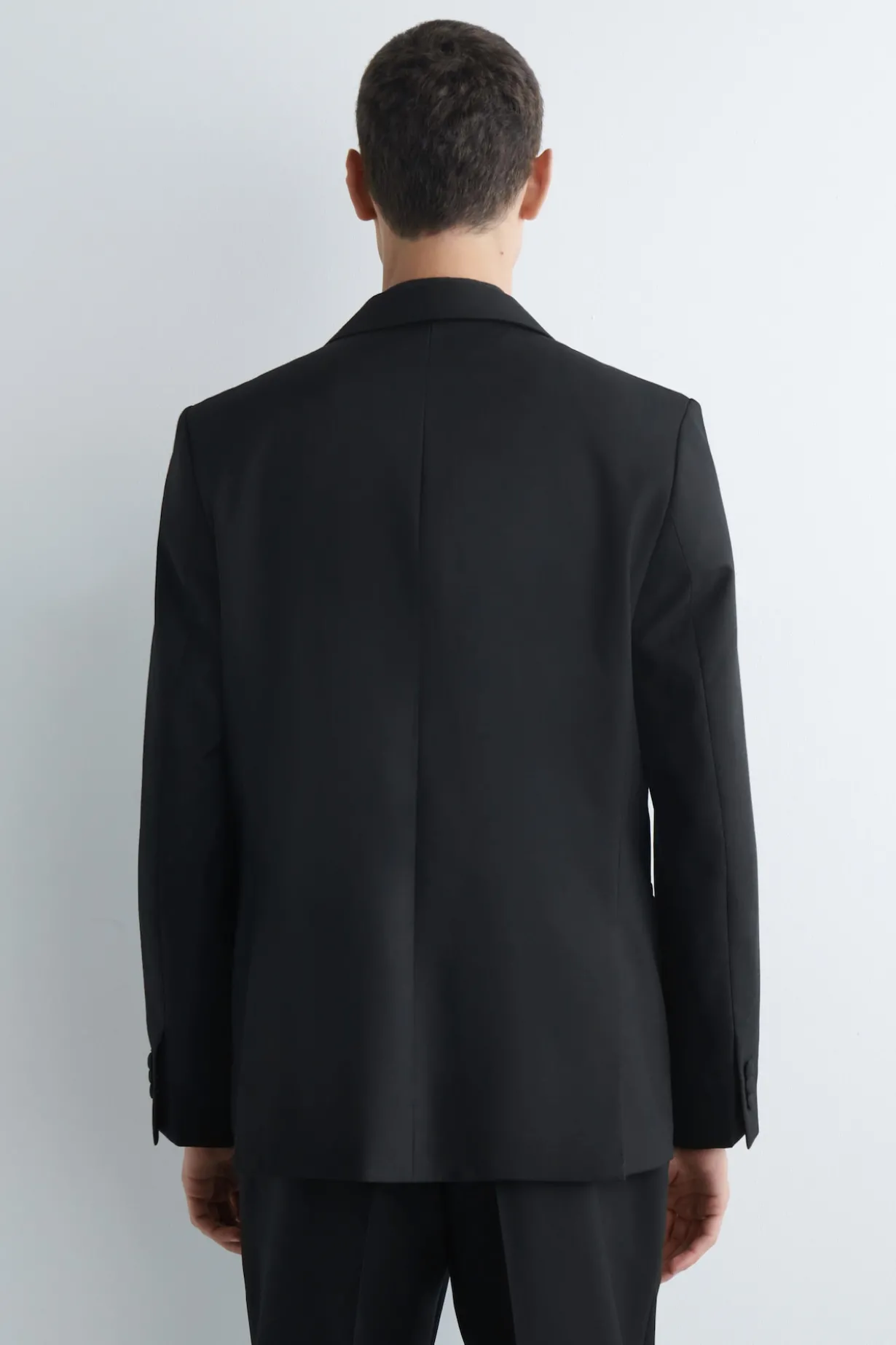 SATIN-COLLAR WOOL BLAZER