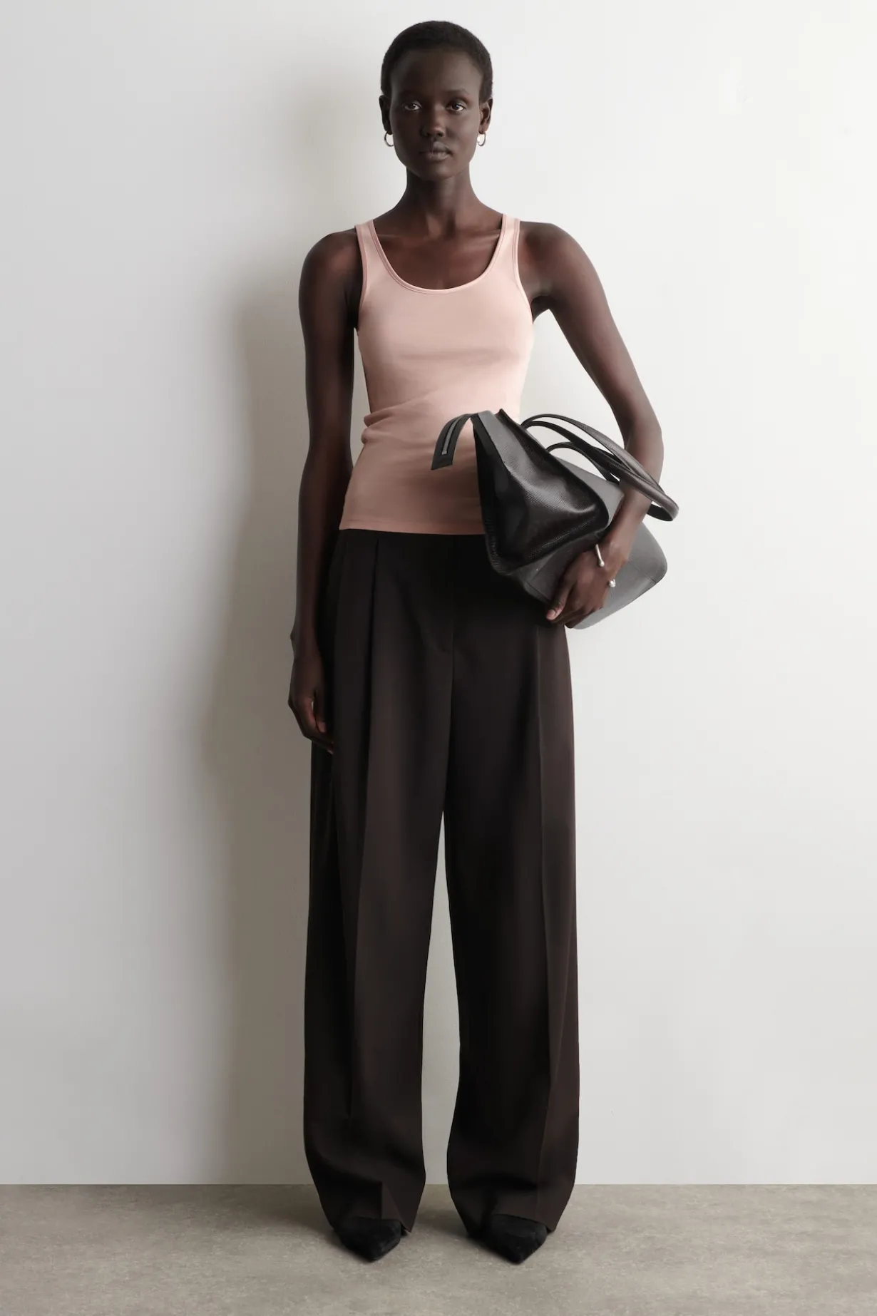 SATIN-TRIMMED COTTON-JERSEY TANK TOP