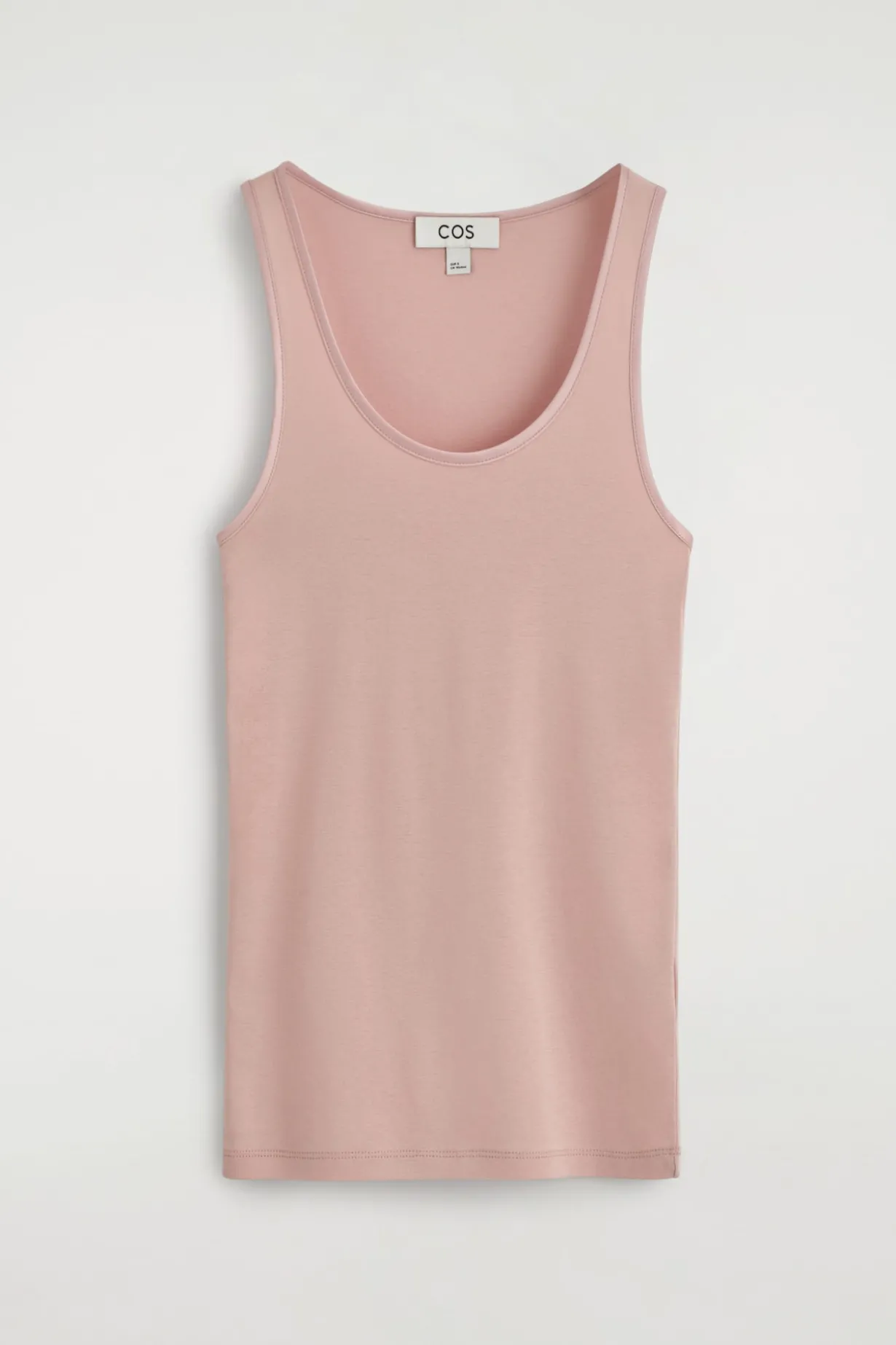 SATIN-TRIMMED COTTON-JERSEY TANK TOP