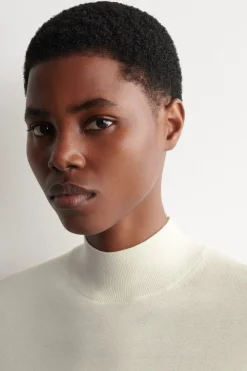 SCARF-DETAIL MERINO WOOL T-SHIRT