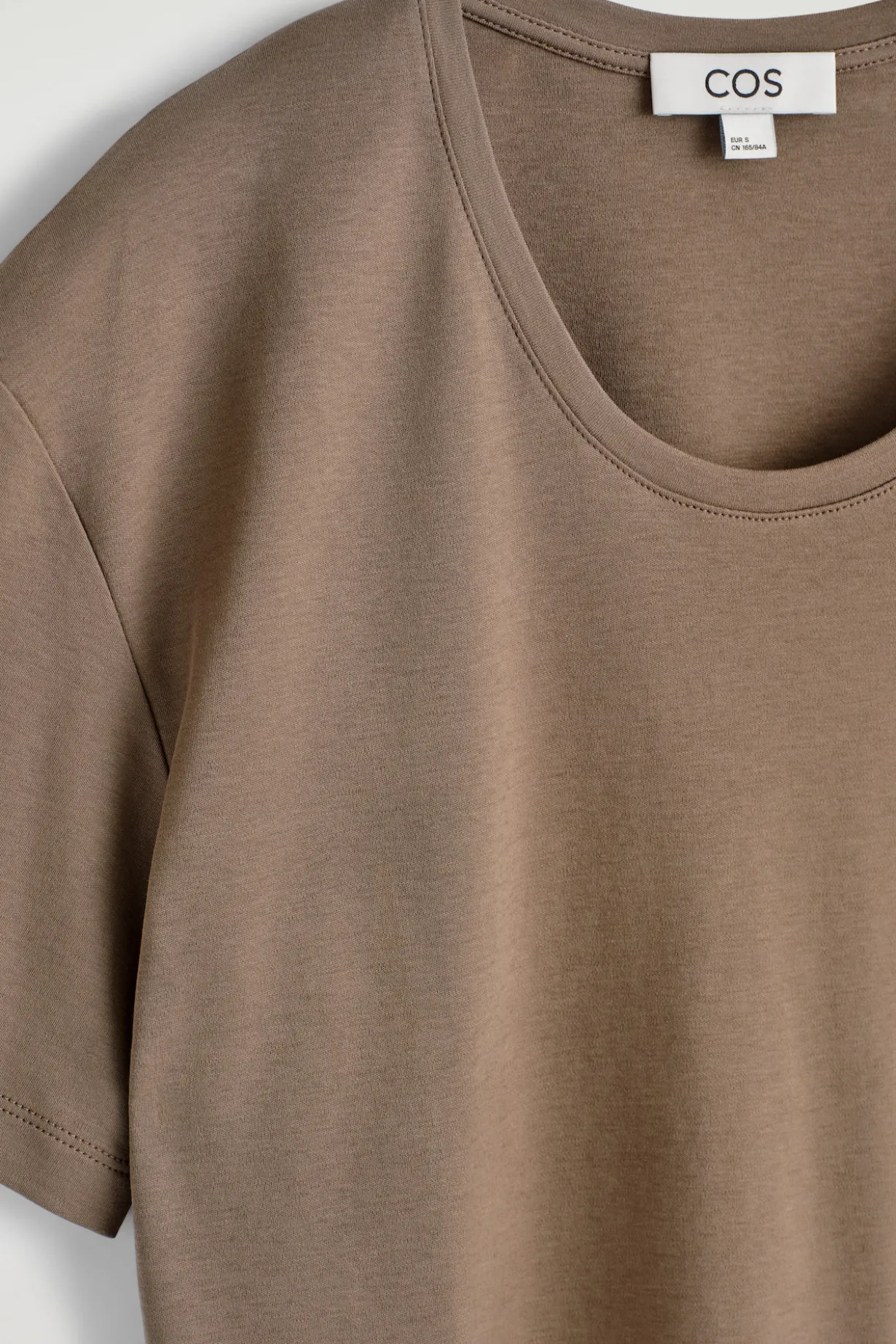 SCOOP-NECK COTTON T-SHIRT