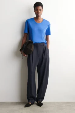 SCOOP-NECK COTTON T-SHIRT