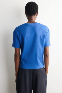 SCOOP-NECK COTTON T-SHIRT