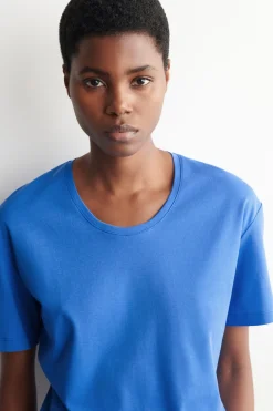 SCOOP-NECK COTTON T-SHIRT