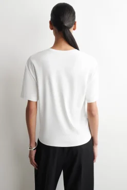 SCOOP-NECK COTTON T-SHIRT