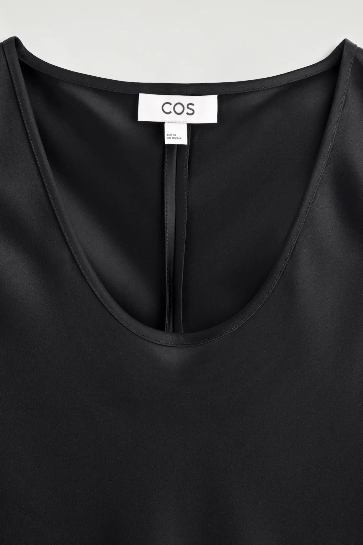 SCOOP-NECK SATIN MIDI DRESS