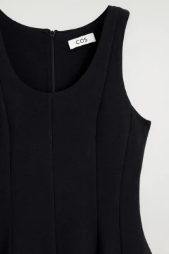 SCULPTED COTTON MIDI DRESS