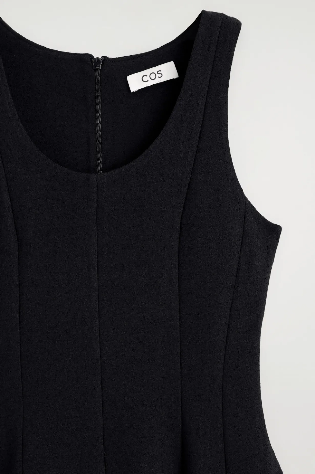 SCULPTED COTTON MIDI DRESS