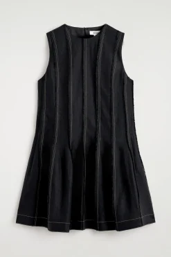 SCULPTED PLEATED MINI DRESS