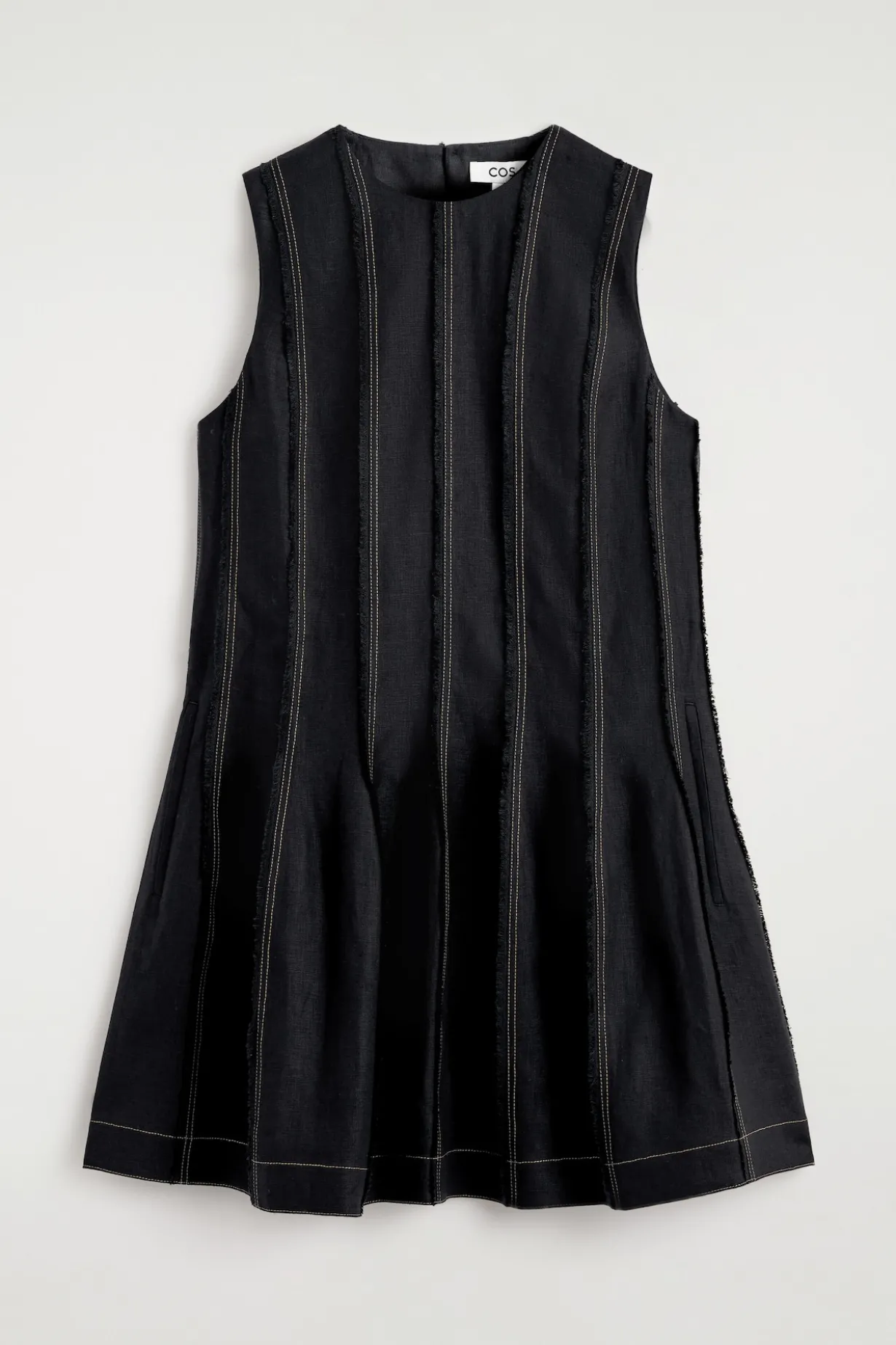 SCULPTED PLEATED MINI DRESS