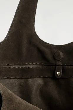 SCULPTED TOTE BAG - SUEDE
