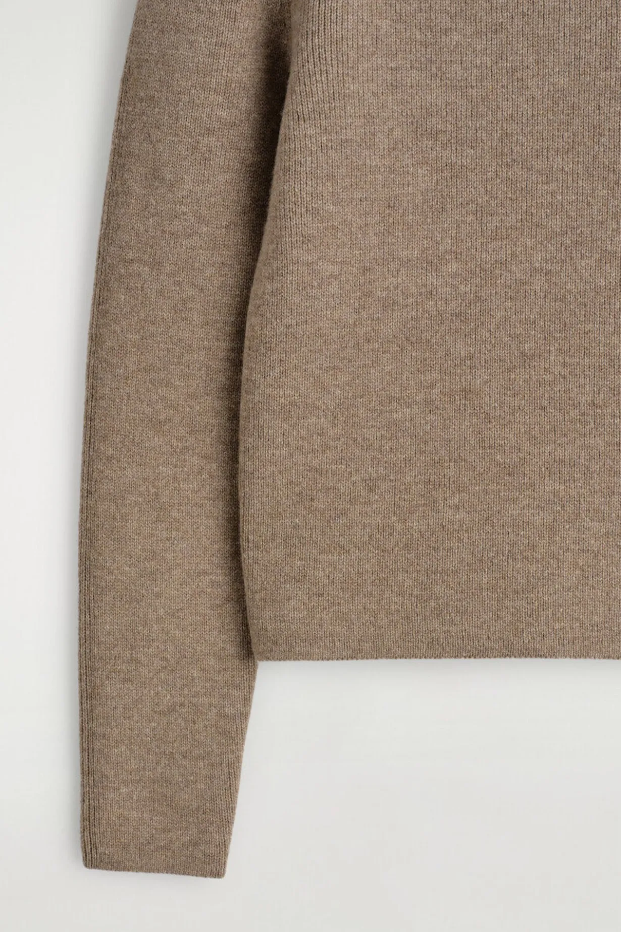 SCULPTED-SHOULDER MERINO WOOL SWEATER
