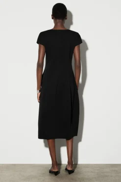 SCULPTURAL JERSEY MIDI DRESS