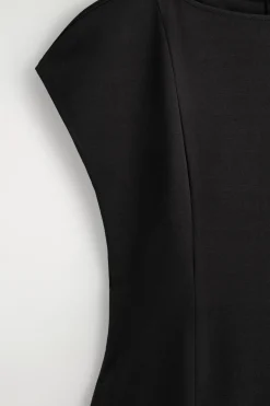 SCULPTURAL JERSEY MIDI DRESS