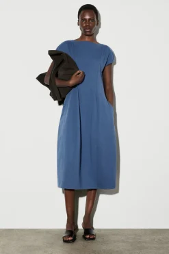 SCULPTURAL JERSEY MIDI DRESS