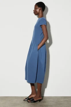 SCULPTURAL JERSEY MIDI DRESS