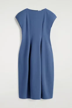 SCULPTURAL JERSEY MIDI DRESS