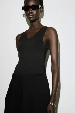 SCULPTURAL JERSEY MIDI SKIRT