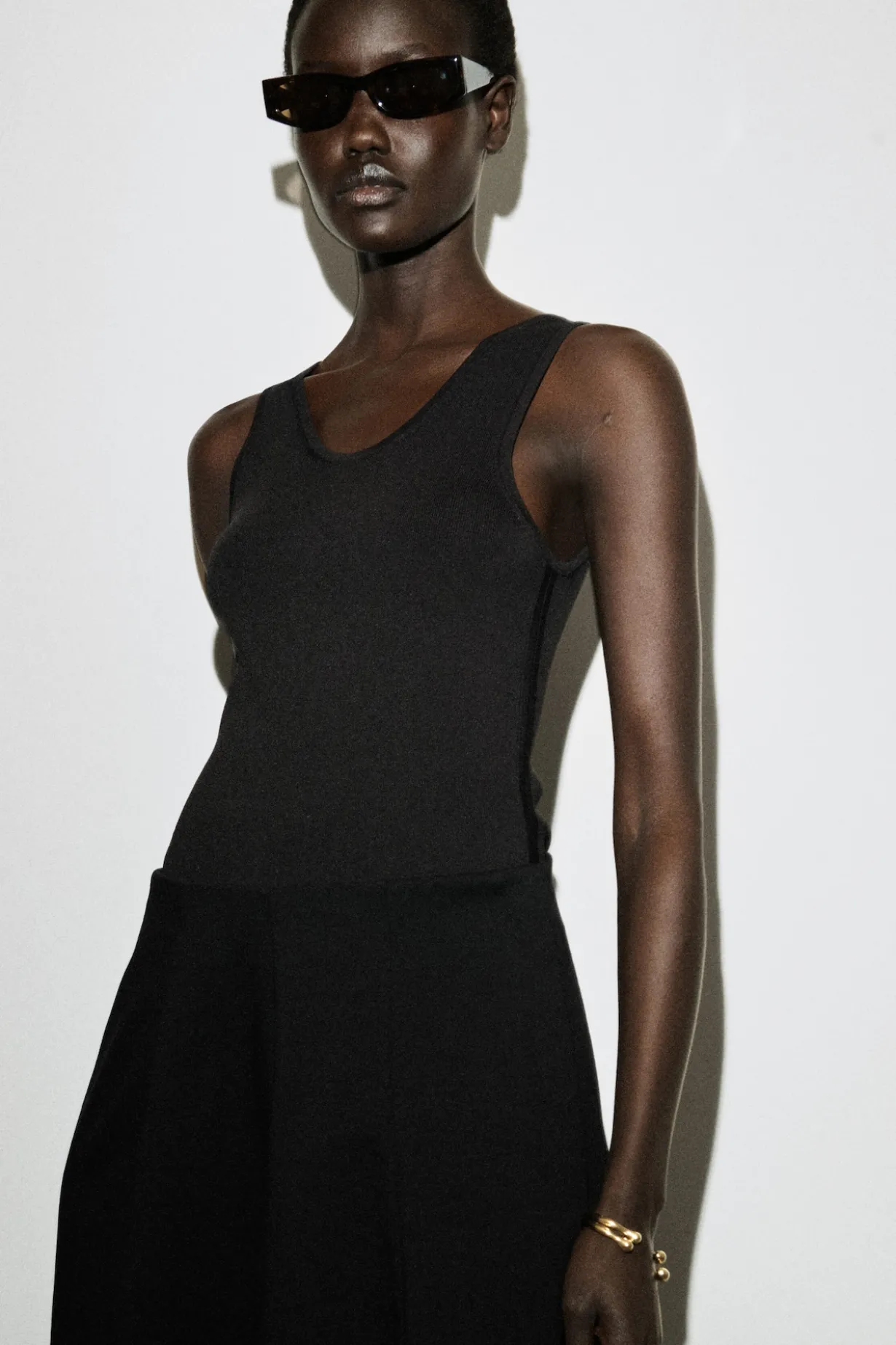 SCULPTURAL JERSEY MIDI SKIRT