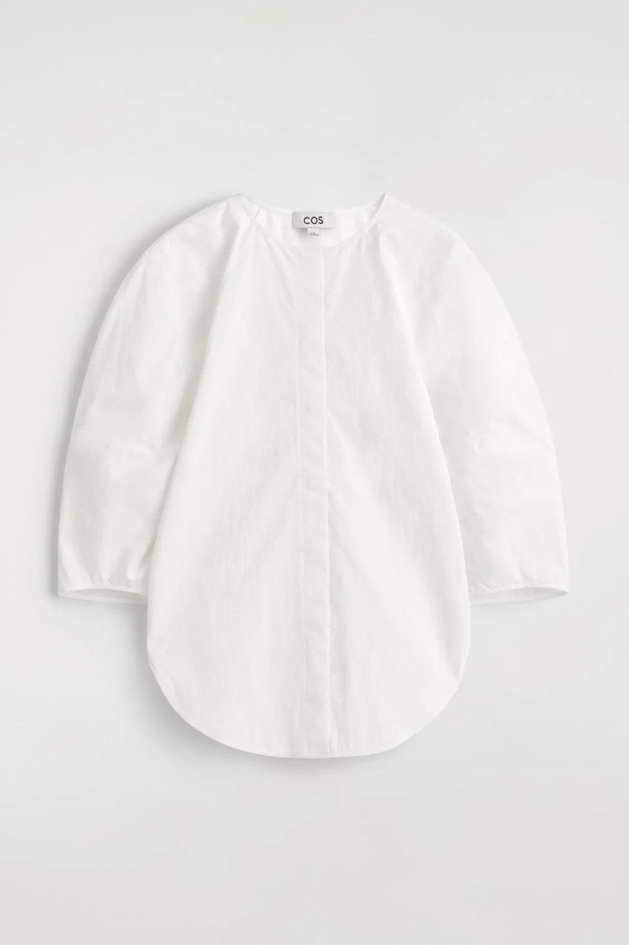 SCULPTURAL PIMA COTTON-POPLIN BLOUSE