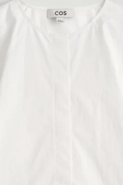 SCULPTURAL PIMA COTTON-POPLIN BLOUSE
