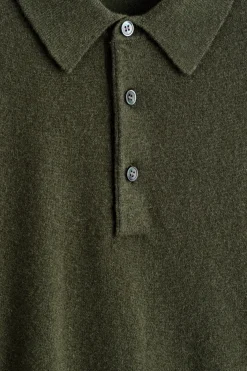SEAMLESS CASHMERE POLO SHIRT