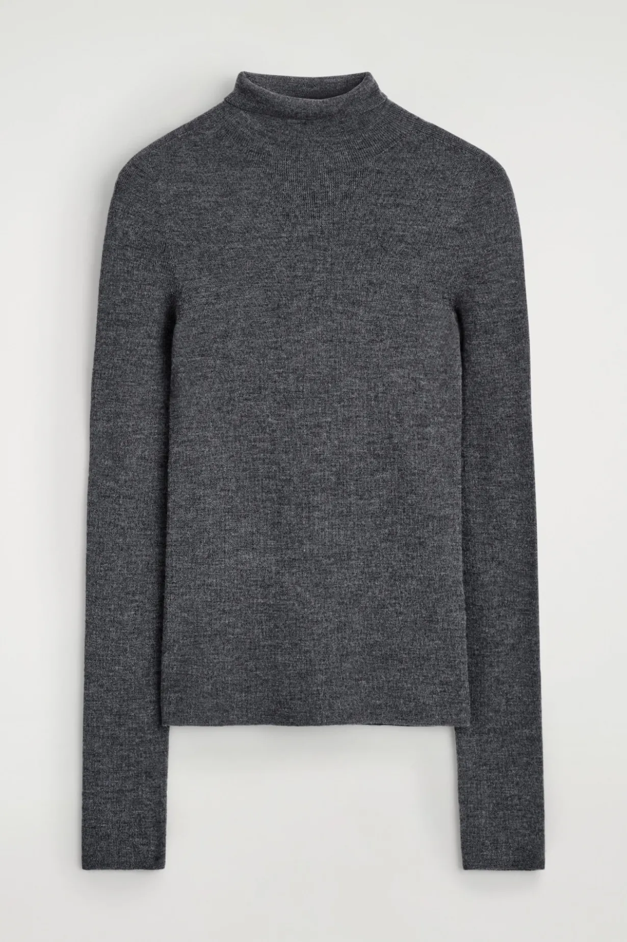 SEAMLESS MERINO WOOL TURTLENECK LONG-SLEEVED TOP