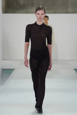 SEAMLESS SHEER KNITTED SILK PANTS