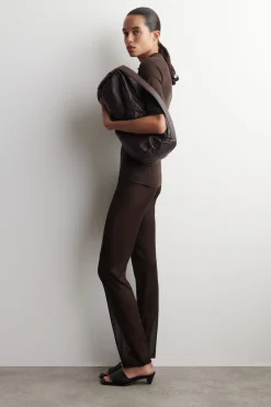SEAMLESS SHEER KNITTED SILK PANTS