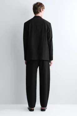 SEERSUCKER RELAXED-FIT STRAIGHT-LEG PANTS