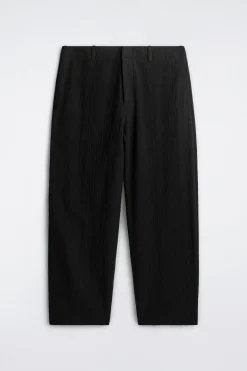 SEERSUCKER RELAXED-FIT STRAIGHT-LEG PANTS