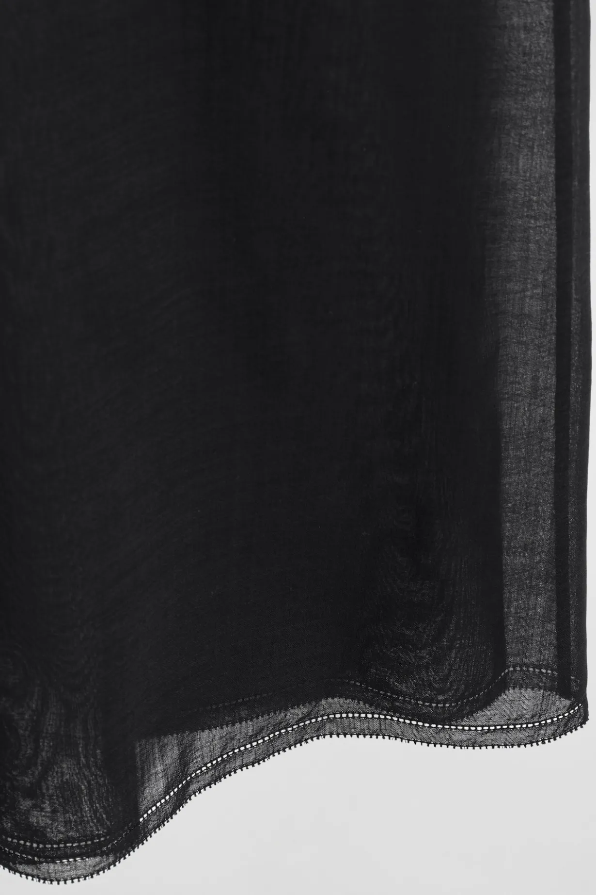 SEMI-SHEER LAYERED WOOL MIDI SKIRT