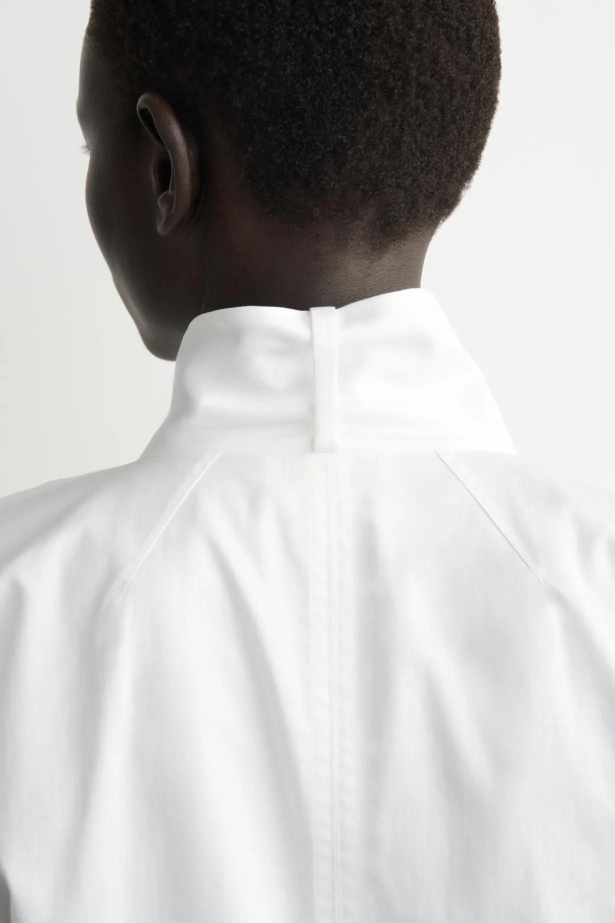 SHAWL-COLLAR COTTON BLOUSE