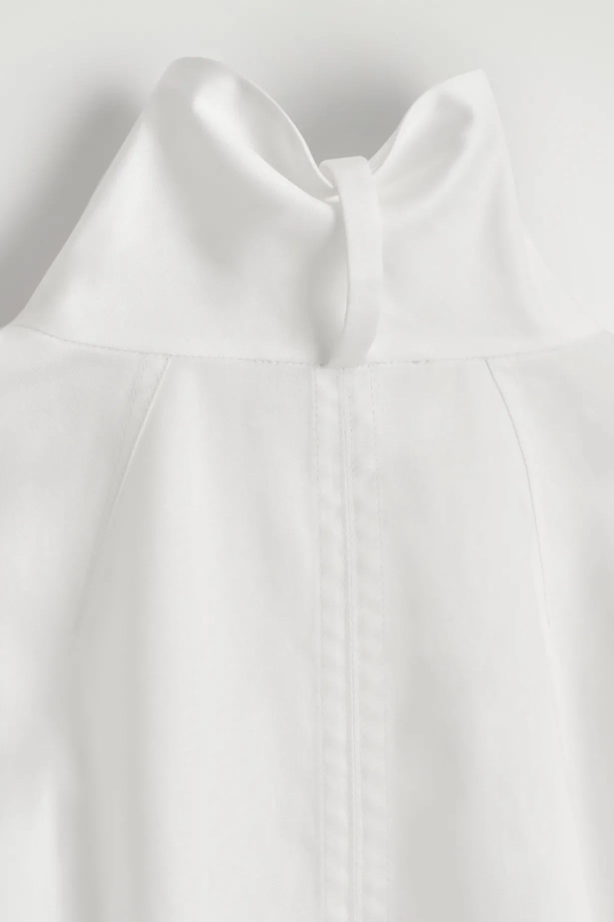 SHAWL-COLLAR COTTON BLOUSE
