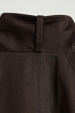 SHAWL-COLLAR COTTON BLOUSE