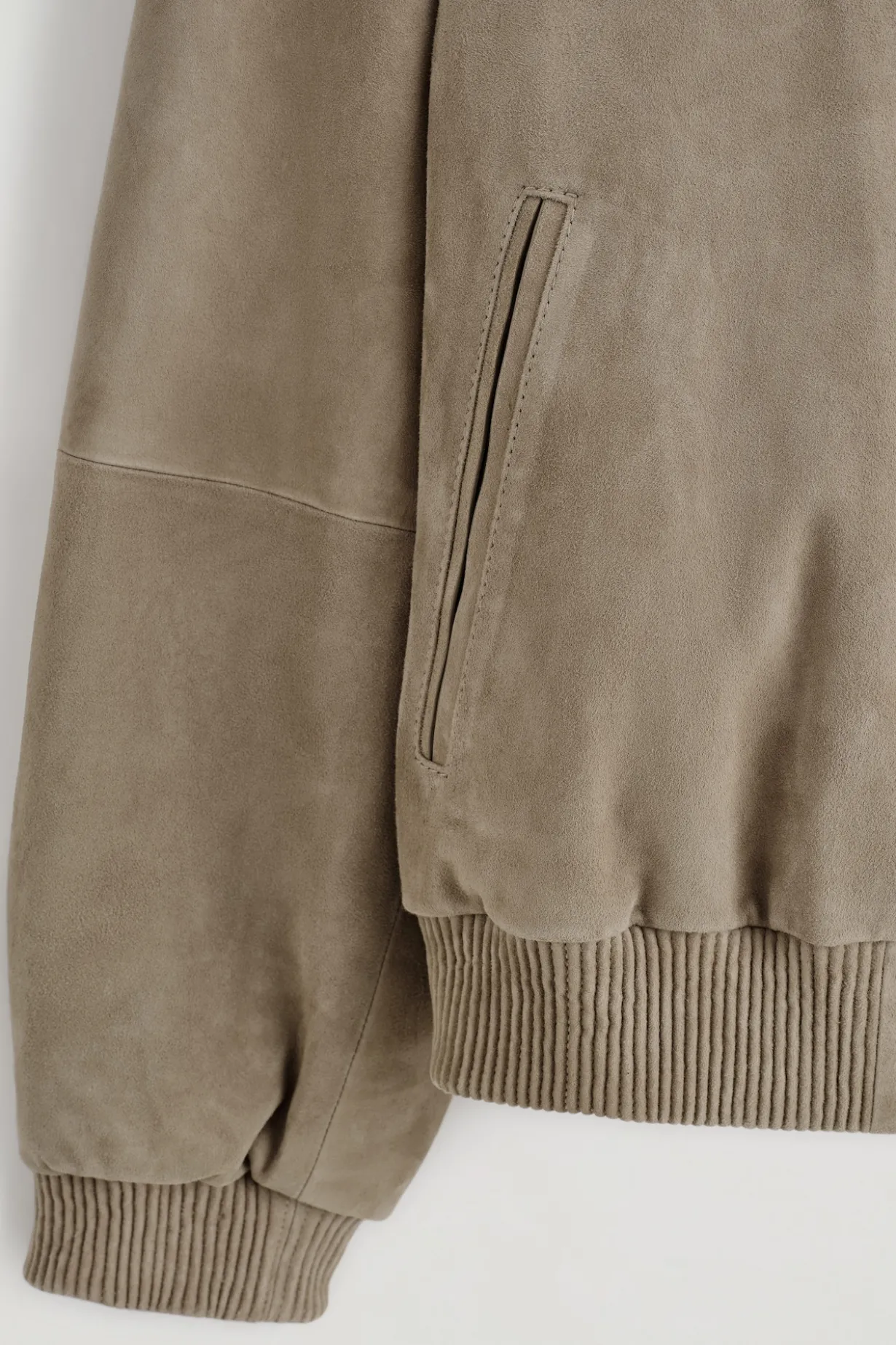 SHAWL-COLLAR SUEDE BOMBER JACKET