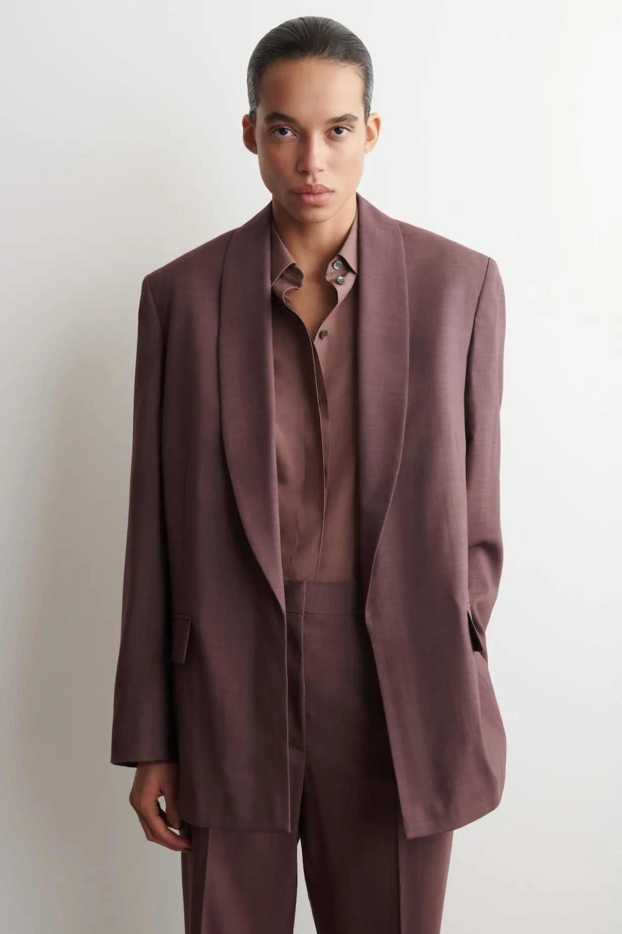 SHAWL-COLLAR WOOL BLAZER