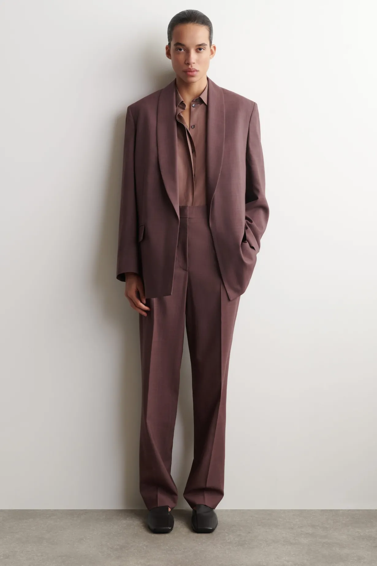 SHAWL-COLLAR WOOL BLAZER
