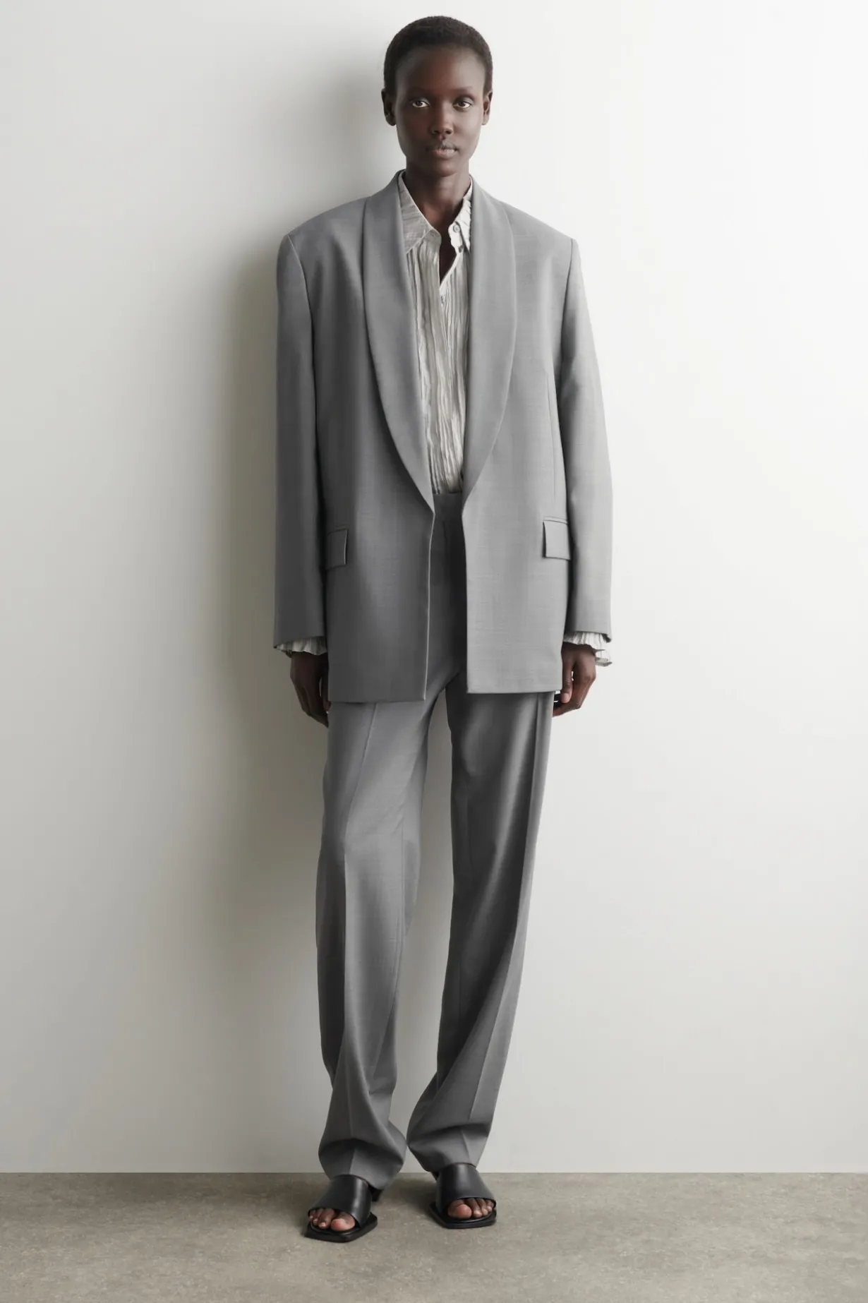 SHAWL-COLLAR WOOL BLAZER