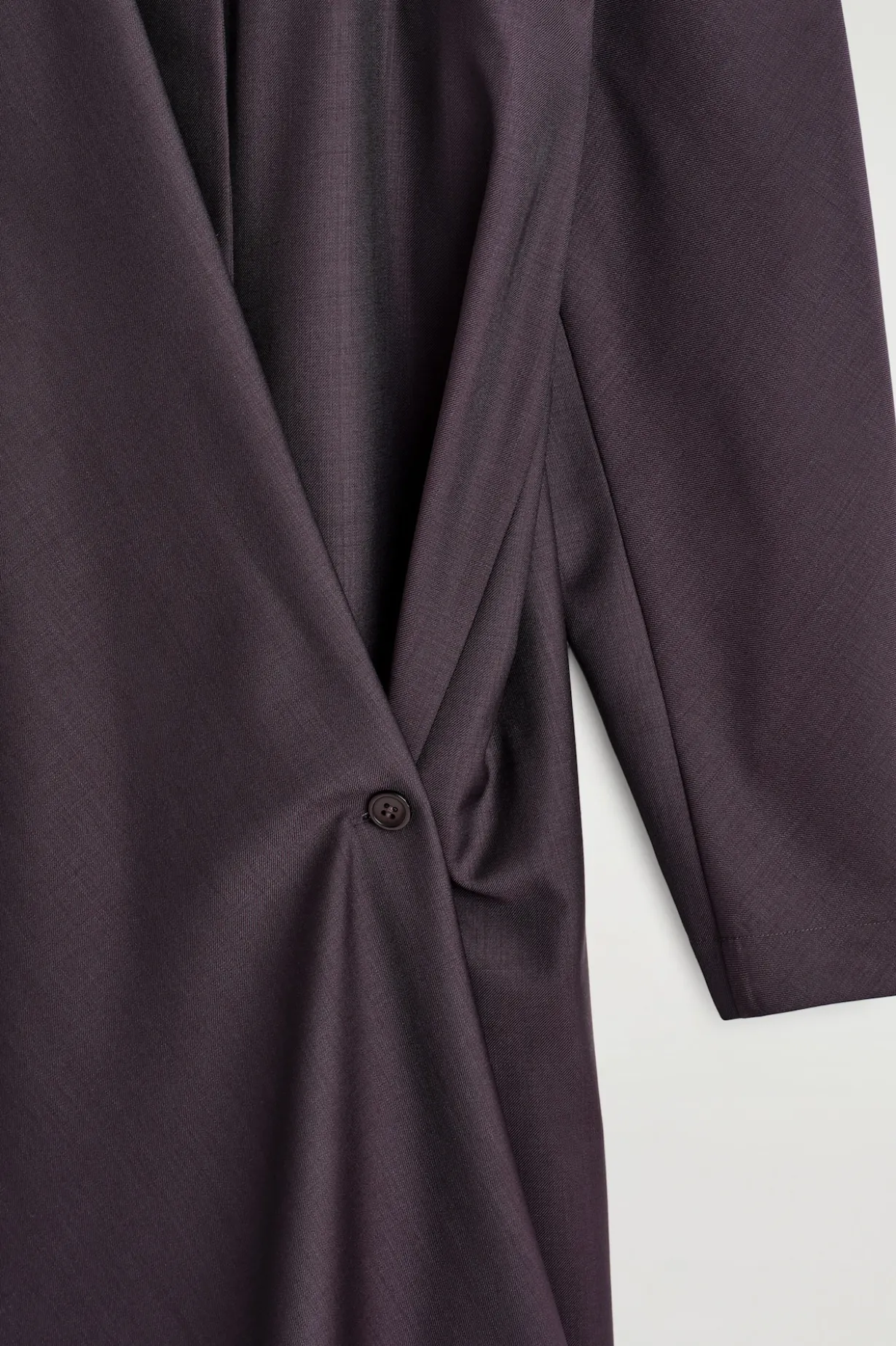 SHAWL-COLLAR WOOL WRAP DRESS